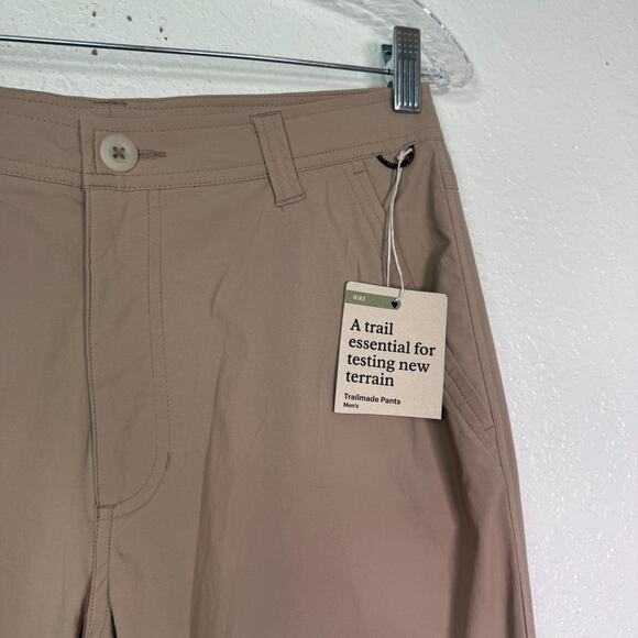 REI Trail Made Pants Mens 30 x 30 Hiking Trail Pant Outdoor Hike UPF 50 Tan NEW - Picture 4 of 11